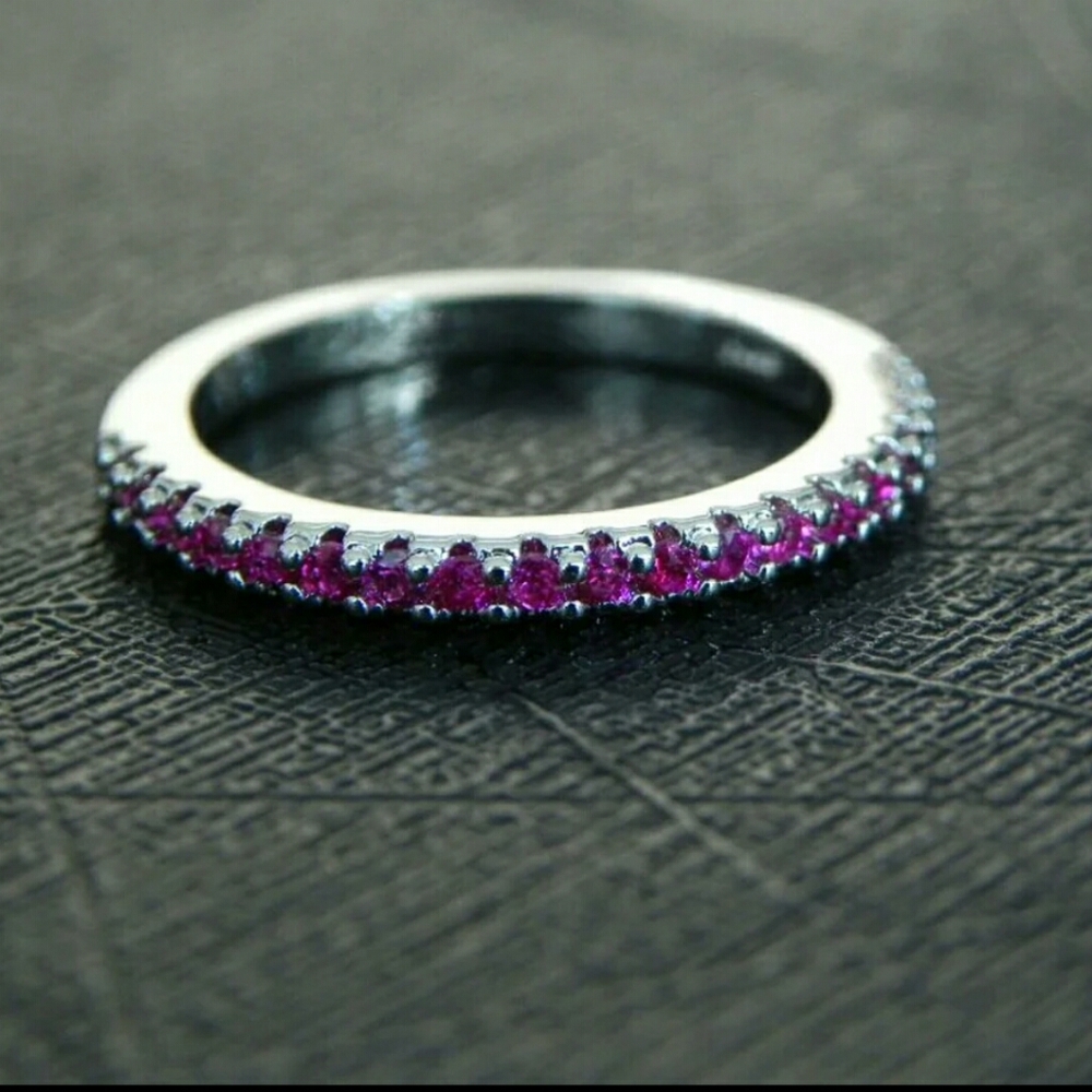 Fuchsia CZ Metro Ring